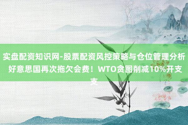 实盘配资知识网-股票配资风控策略与仓位管理分析 好意思国再次拖欠会费！WTO贪图削减10%开支